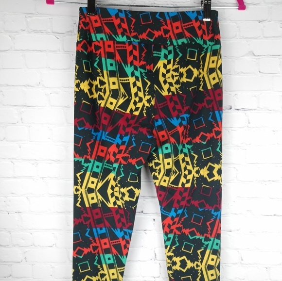 New SOFT OS (2-10) LuLaRoe Legging Aztec print stretch high waisted no show - Picture 6 of 6